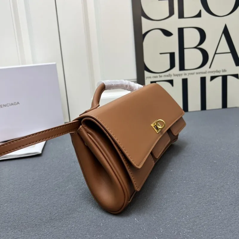 Balenciaga Brown Top Handle Shoulder Bag H08896 - Image 3