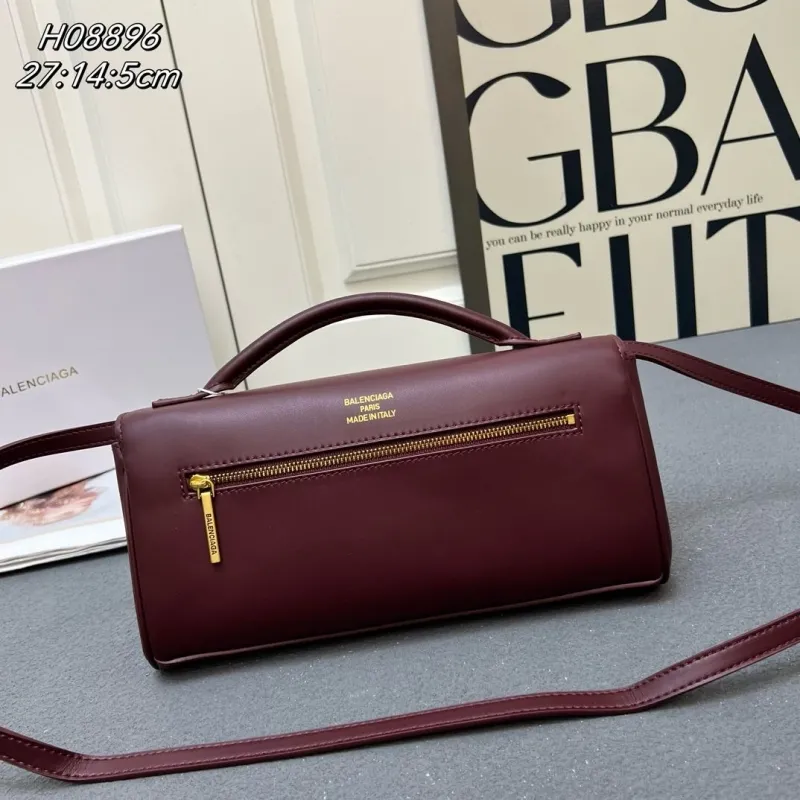 Alternative view of Balenciaga H08896 Burgundy Top Handle Crossbody Bag