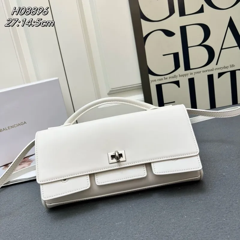 Balenciaga White Top Handle Crossbody Bag H08896