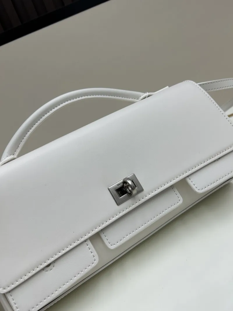 Balenciaga White Top Handle Crossbody Bag 222 - Image 4