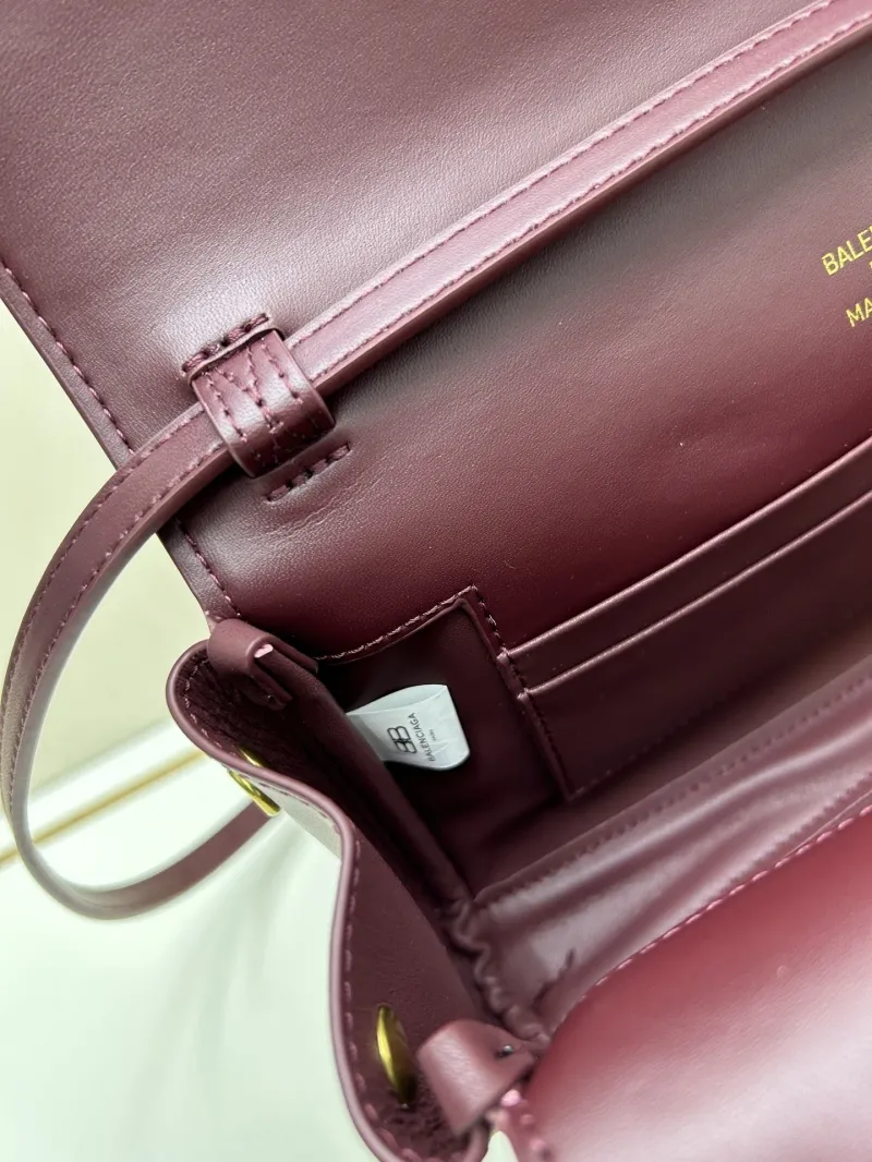 Balenciaga Burgundy Top Handle Crossbody Bag 223 - Image 6