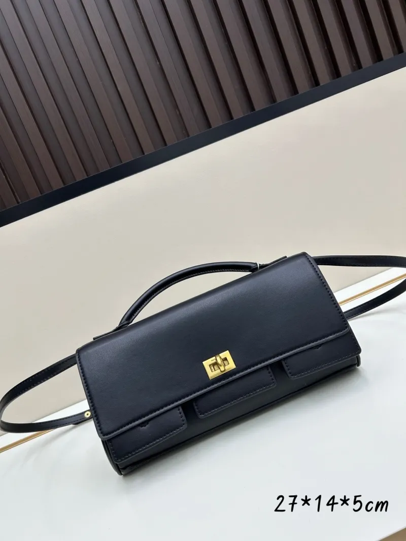 Balenciaga Black Top Handle Crossbody Bag 227