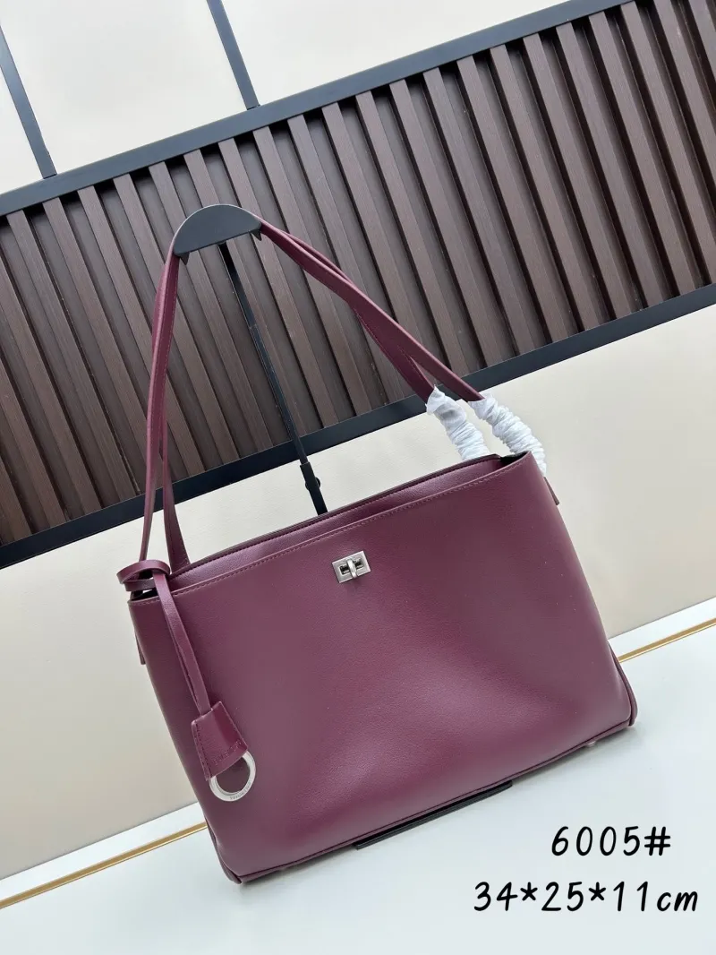 Balenciaga Burgundy Top Handle Bag 6005