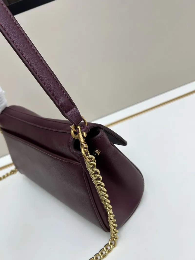 Balenciaga Burgundy Top Handle Shoulder Bag 6004 - Image 3