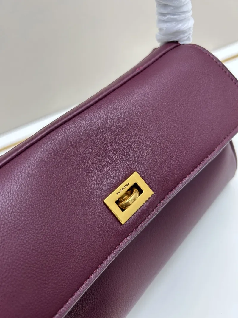 Balenciaga Burgundy Top Handle Shoulder Bag 6004 - Image 4