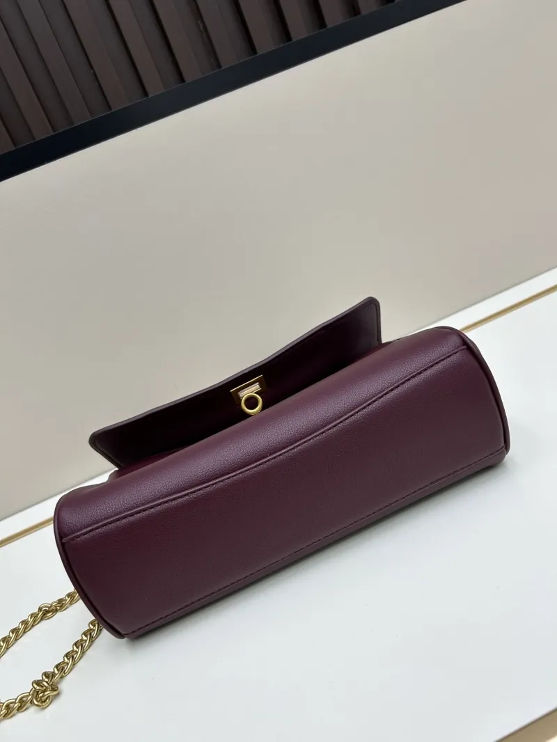 Balenciaga Burgundy Top Handle Shoulder Bag 6004 - Image 5