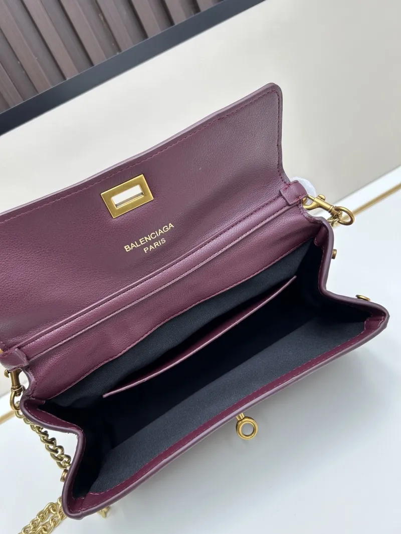 Balenciaga Burgundy Top Handle Shoulder Bag 6004 - Image 7