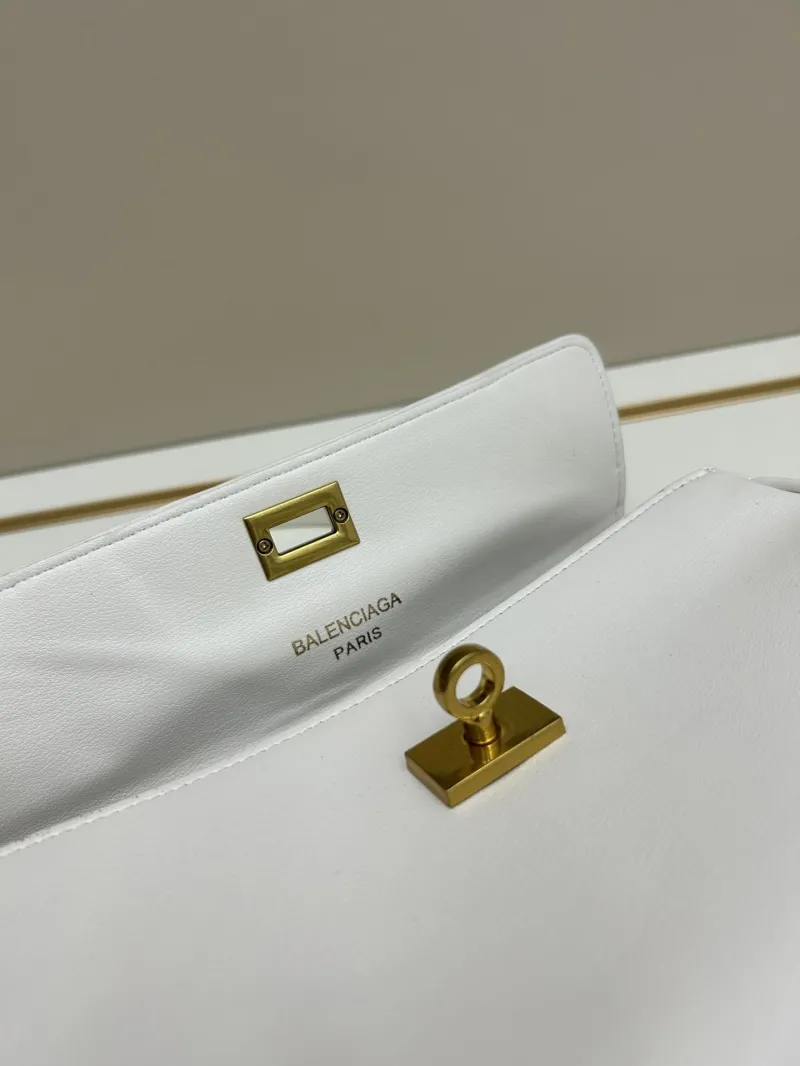 Balenciaga White Top Handle Shoulder Bag 6004 - Image 6