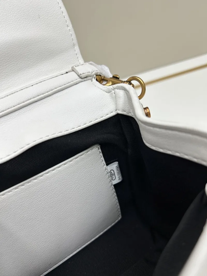 Balenciaga White Top Handle Shoulder Bag 6004 - Image 8