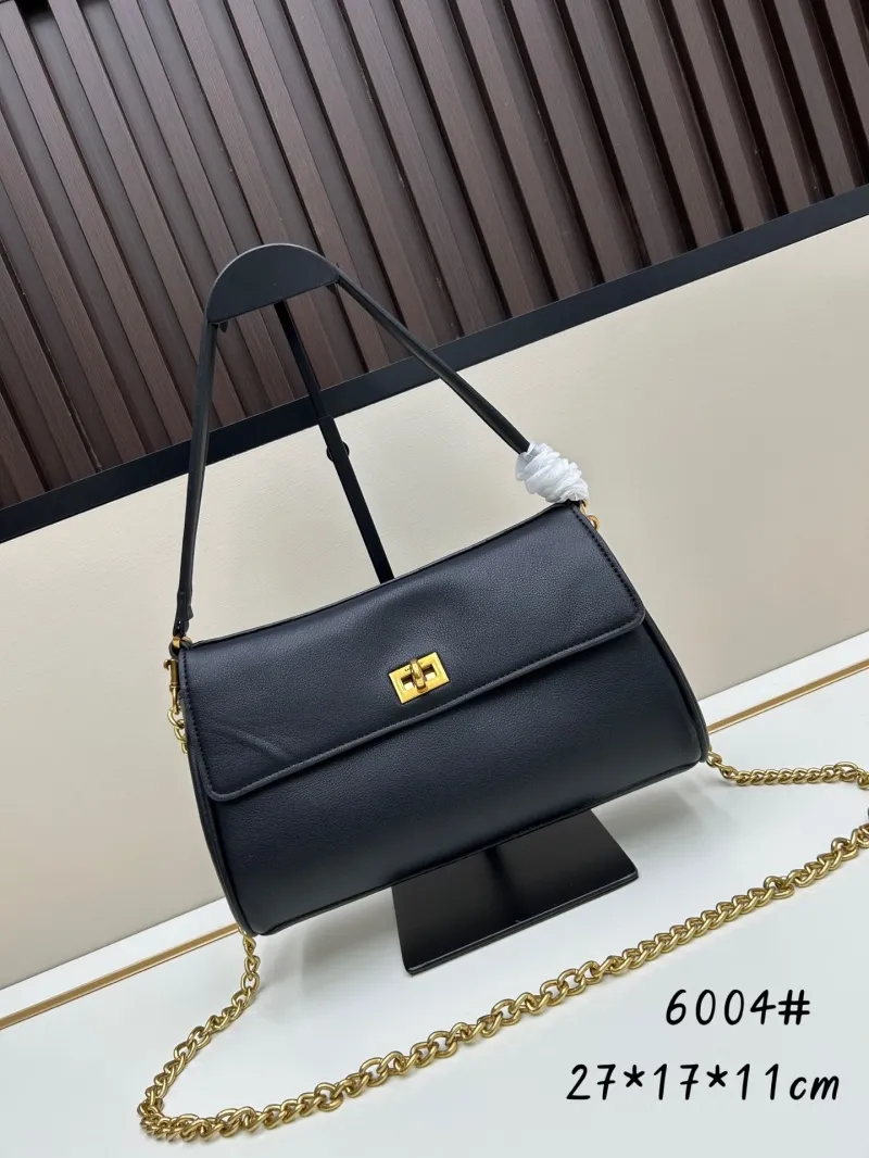 Balenciaga Black Leather Top Handle Bag 6004