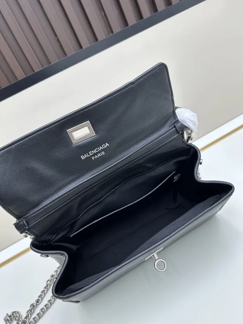 Balenciaga Black Leather Shoulder Bag 6004 - Image 7
