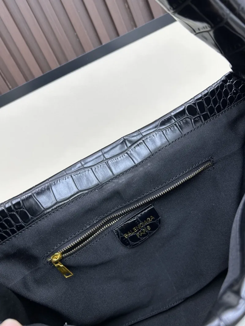 Balenciaga Black Crocodile Top Handle Bag 241 - Image 8