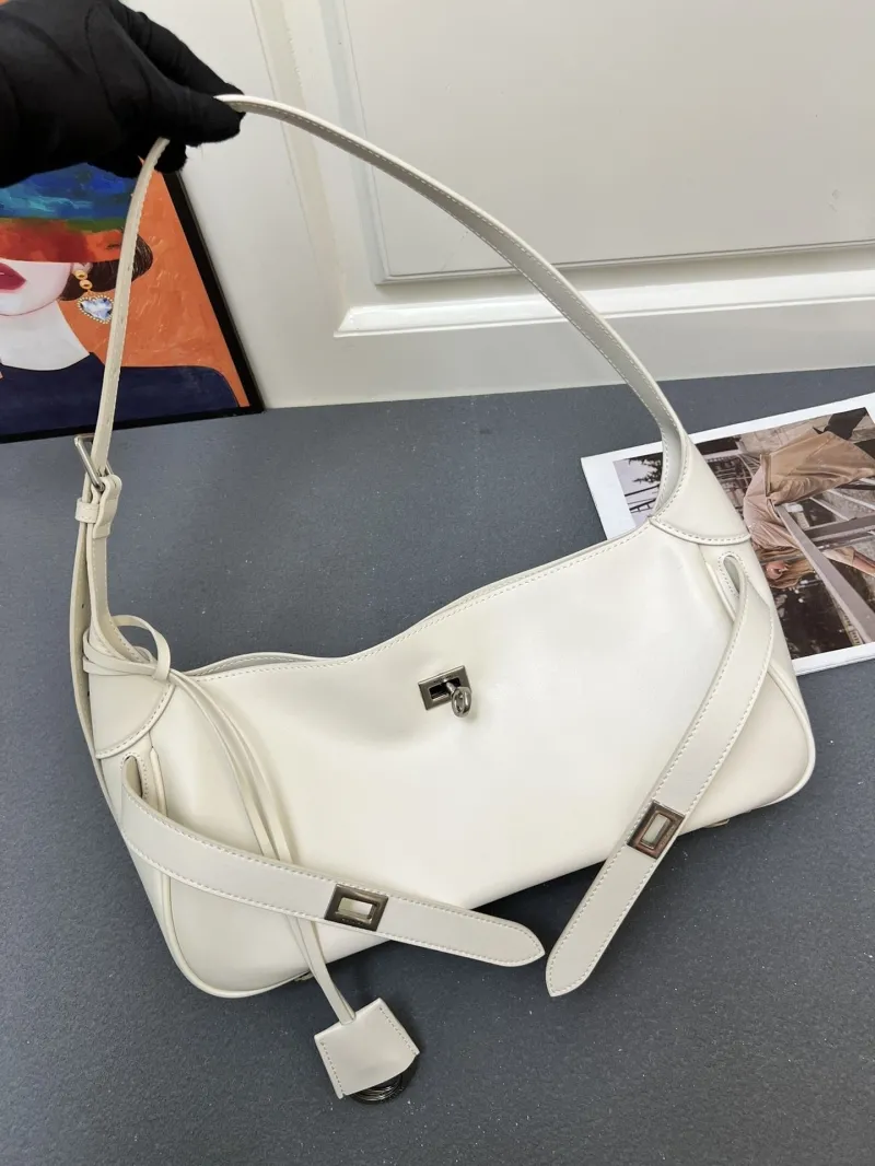 Balenciaga White Hobo Bag 248 - Image 5