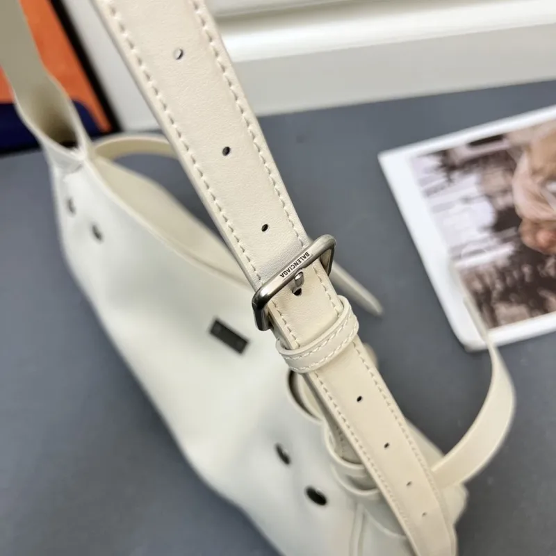 Balenciaga White Hobo Bag 248 - Image 7