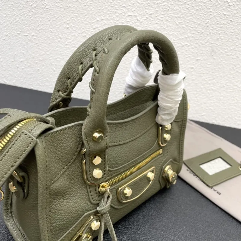 Balenciaga Small 24cm Olive Green Top Handle Bag - Image 5