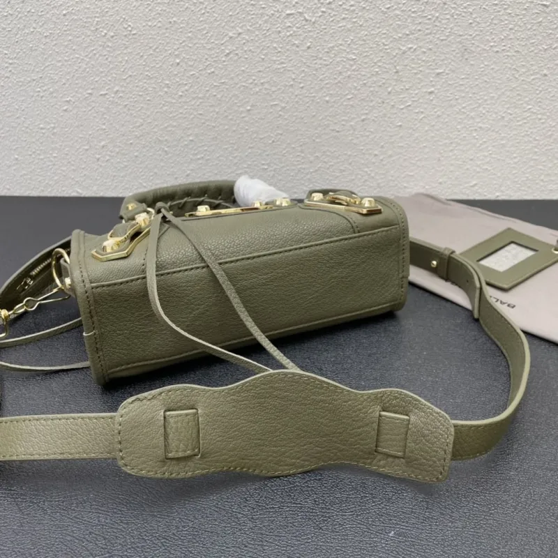 Balenciaga Small 24cm Olive Green Top Handle Bag - Image 7