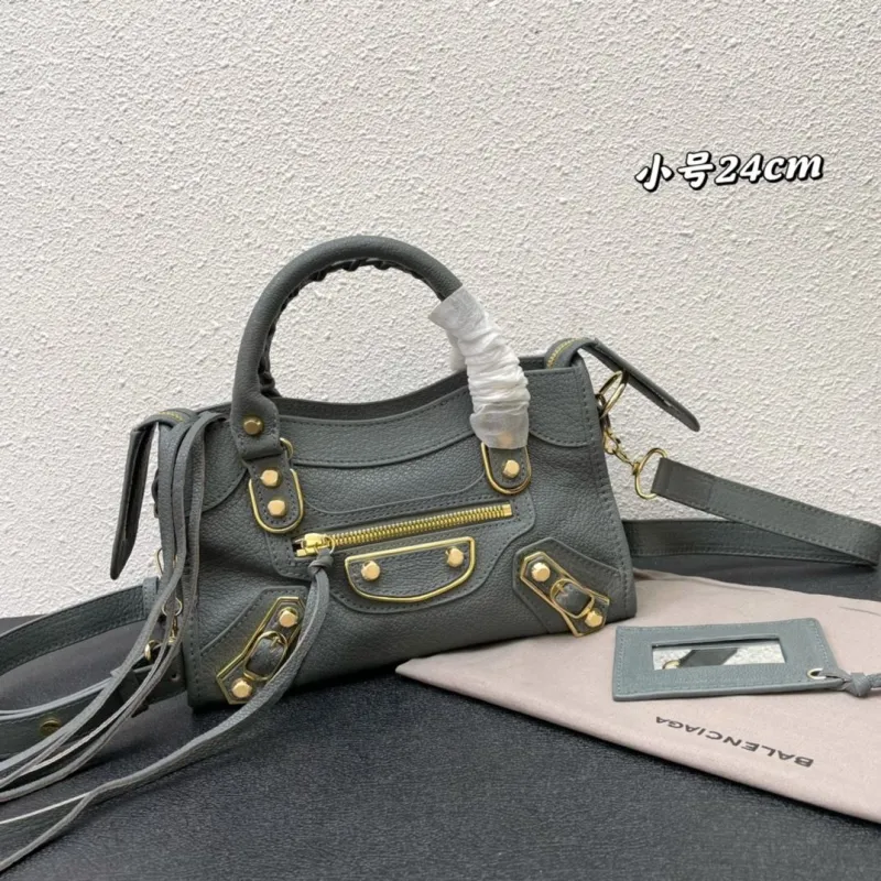 Balenciaga Small Gray Top Handle Bag