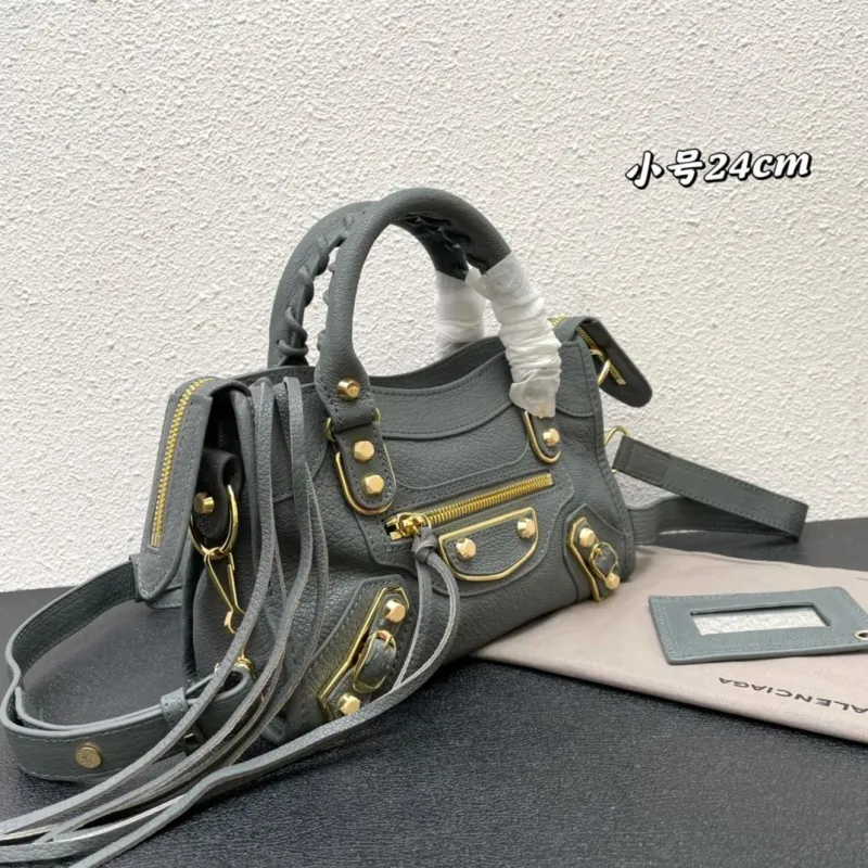 Balenciaga Small Gray Top Handle Bag - Image 3