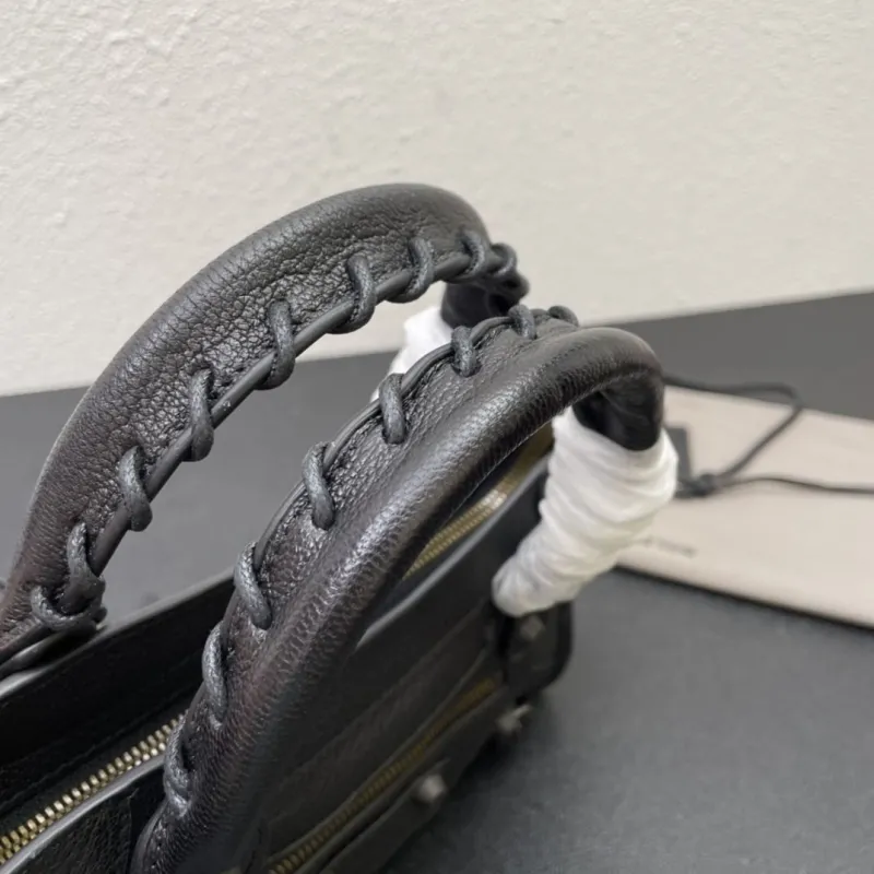 Balenciaga Small Black Top Handle Crossbody Bag - Image 5