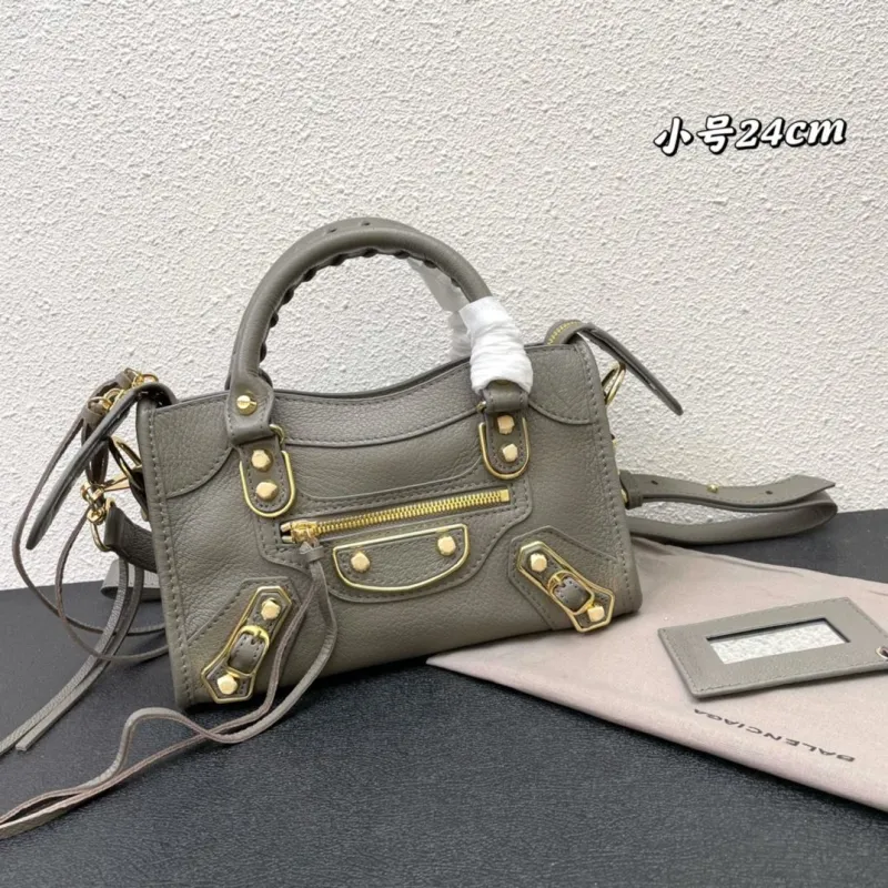 Balenciaga Small Gray Top Handle Bag