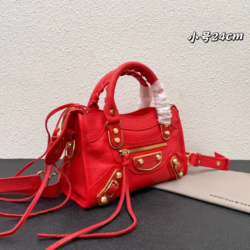 Balenciaga Small Red Top Handle Bag - Image 3