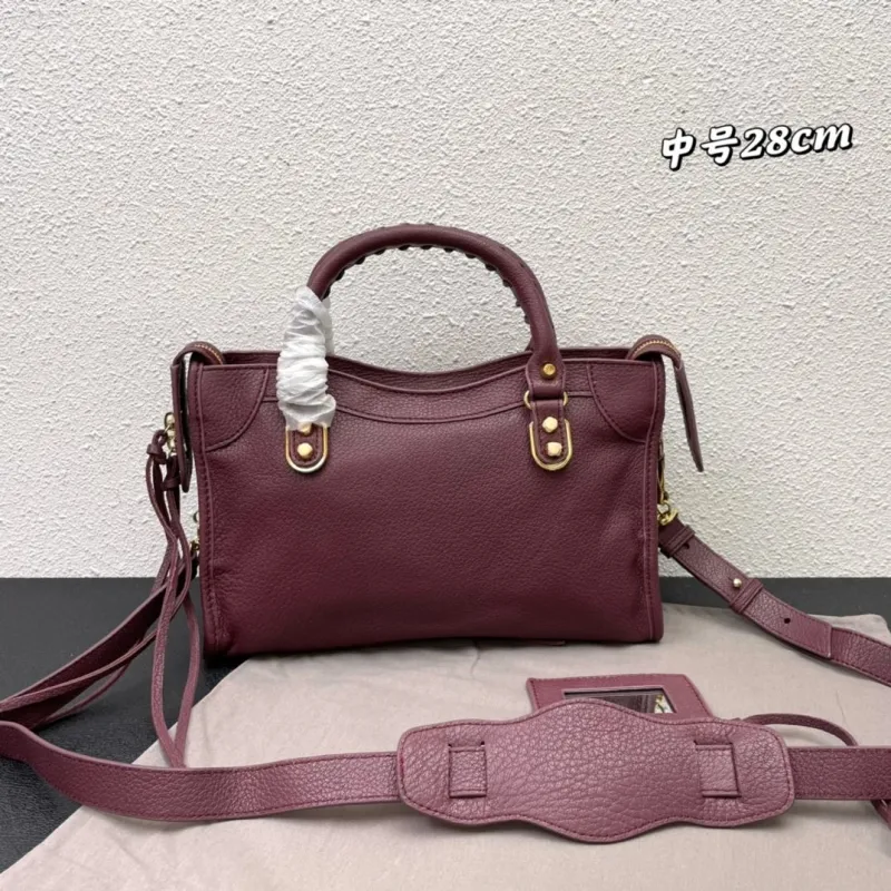 Alternative view of Balenciaga Medium 28cm Burgundy Top Handle Crossbody Bag