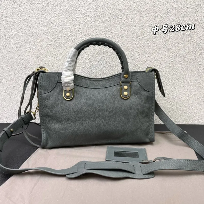Alternative view of Balenciaga Medium Gray Top Handle Leather Bag 28cm