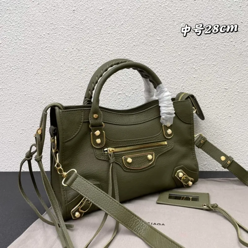 Balenciaga Medium 28cm Olive Green Top Handle Bag - Image 3