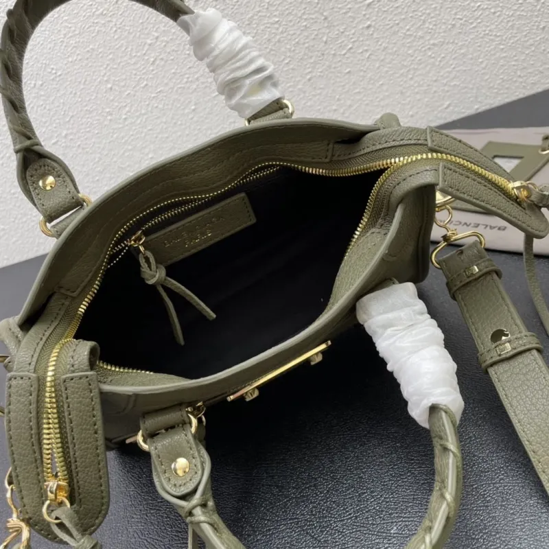 Balenciaga Medium 28cm Olive Green Top Handle Bag - Image 8