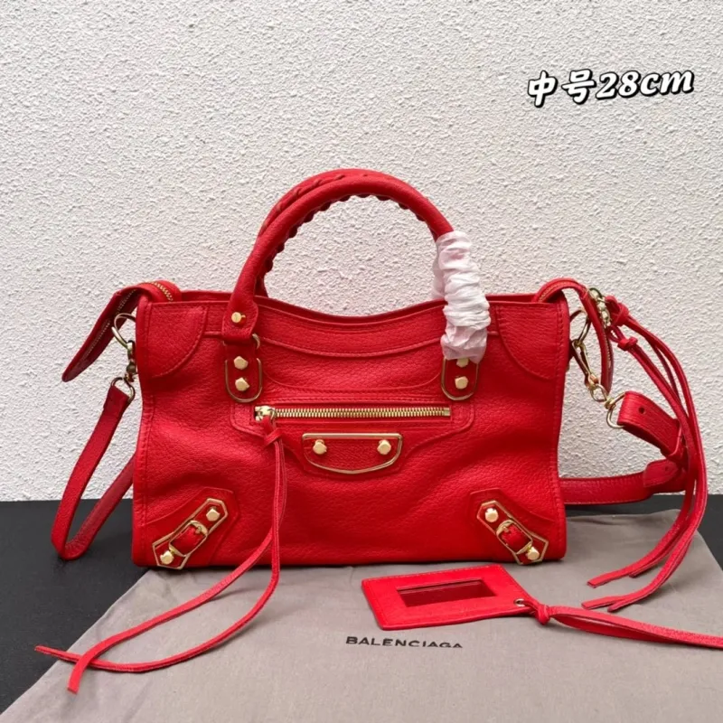 Balenciaga Red Medium Top Handle Bag 28cm