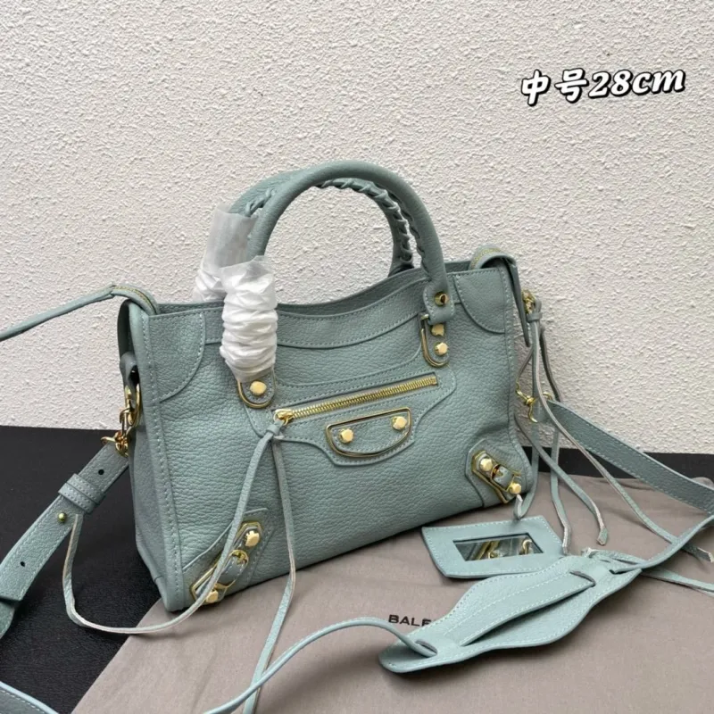 Balenciaga Medium Light Blue Top Handle Bag - Image 3