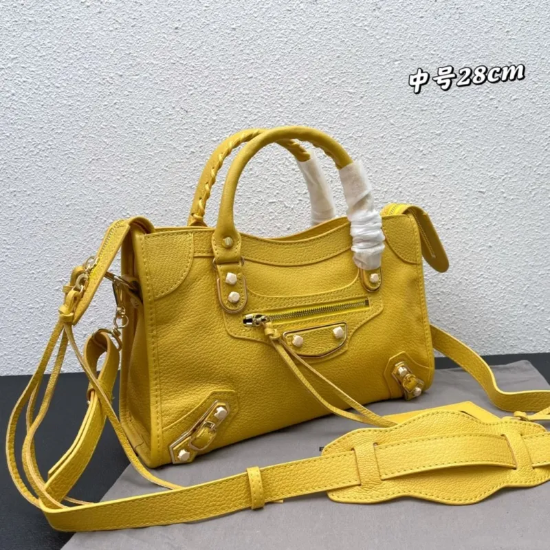 Balenciaga Yellow Medium Top Handle Bag 28cm - Image 3