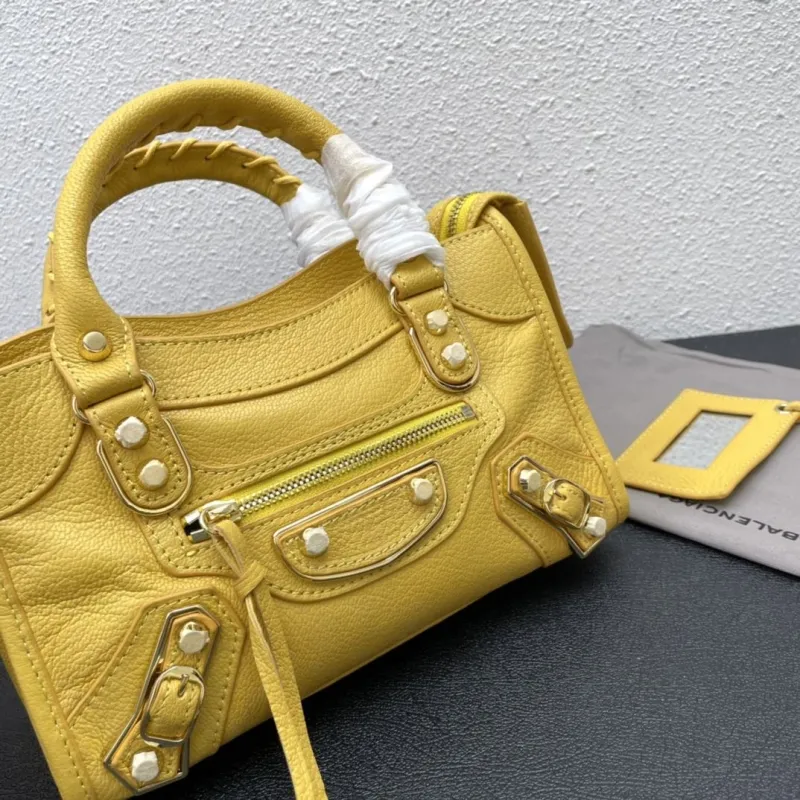 Balenciaga Yellow Medium Top Handle Bag 28cm - Image 6
