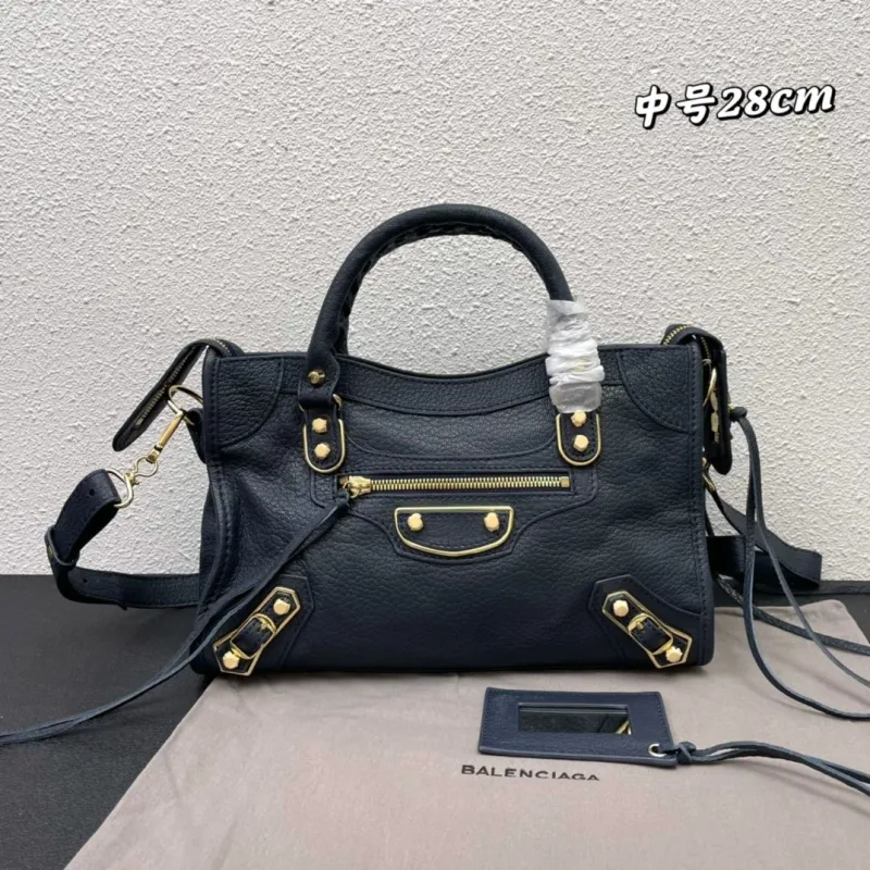 Balenciaga Medium Navy Blue Top Handle Bag