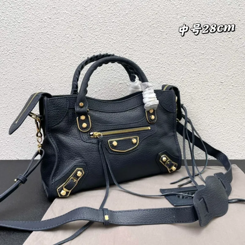 Balenciaga Medium Navy Blue Top Handle Bag - Image 3