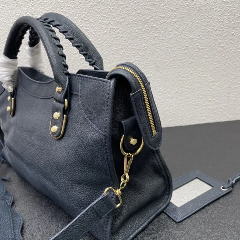 Balenciaga Medium Navy Blue Top Handle Bag - Image 4