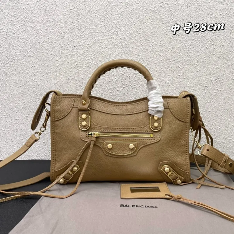 Balenciaga Medium Tan Top Handle Bag 28cm
