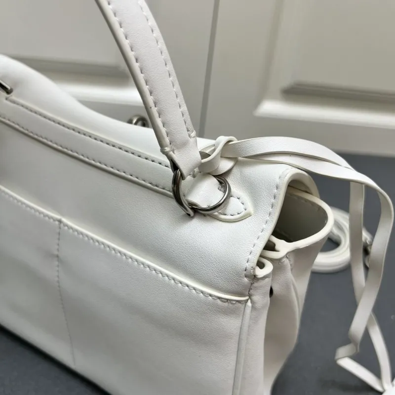Balenciaga White Top Handle Crossbody Bag 6625SQ 23cm - Image 6