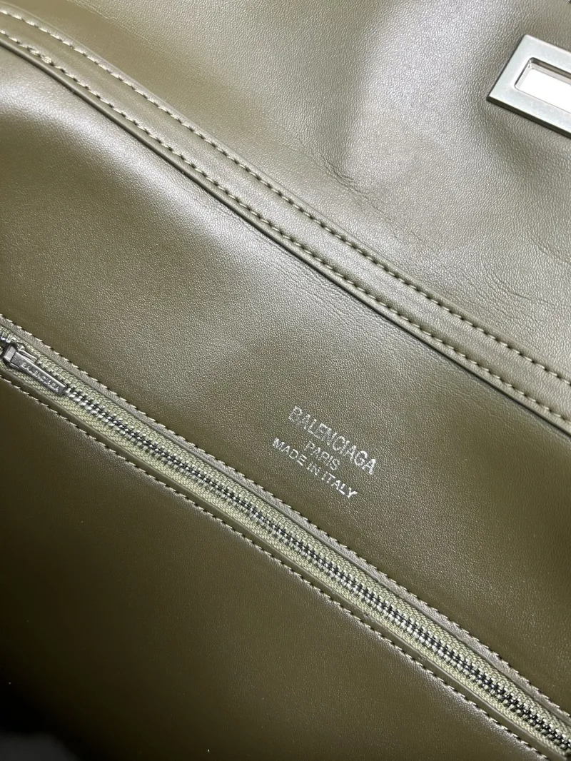 Balenciaga Olive Green Leather Top Handle Bag 9027 - Image 9