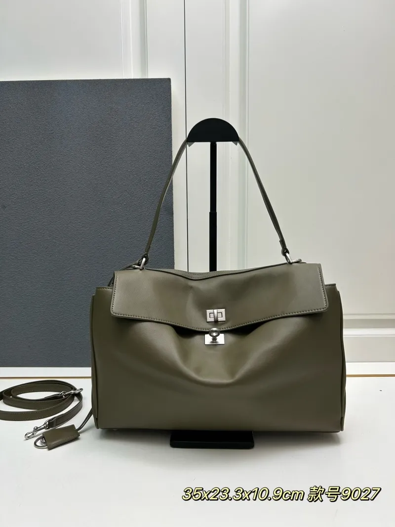 Balenciaga 9027 Olive Green Top Handle Bag