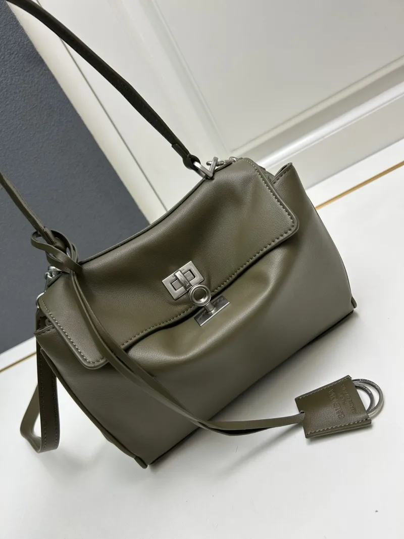 Balenciaga Olive Top Handle Crossbody Bag 9027 - Image 4
