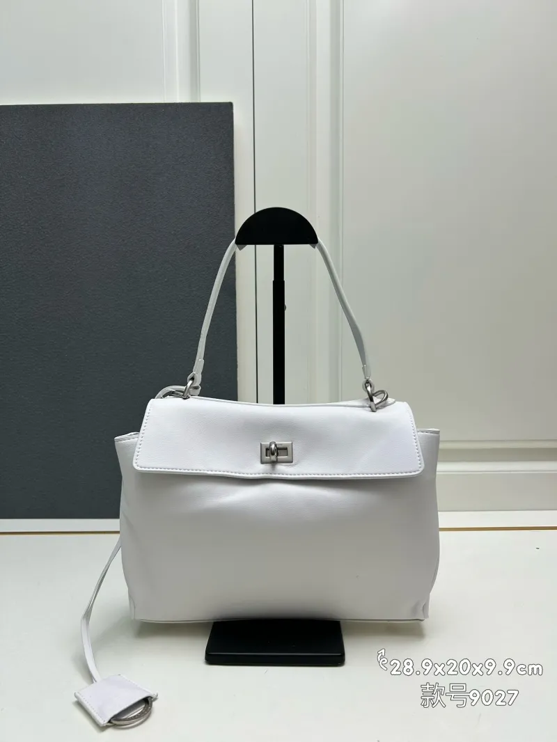 Balenciaga White Top Handle Bag 9027