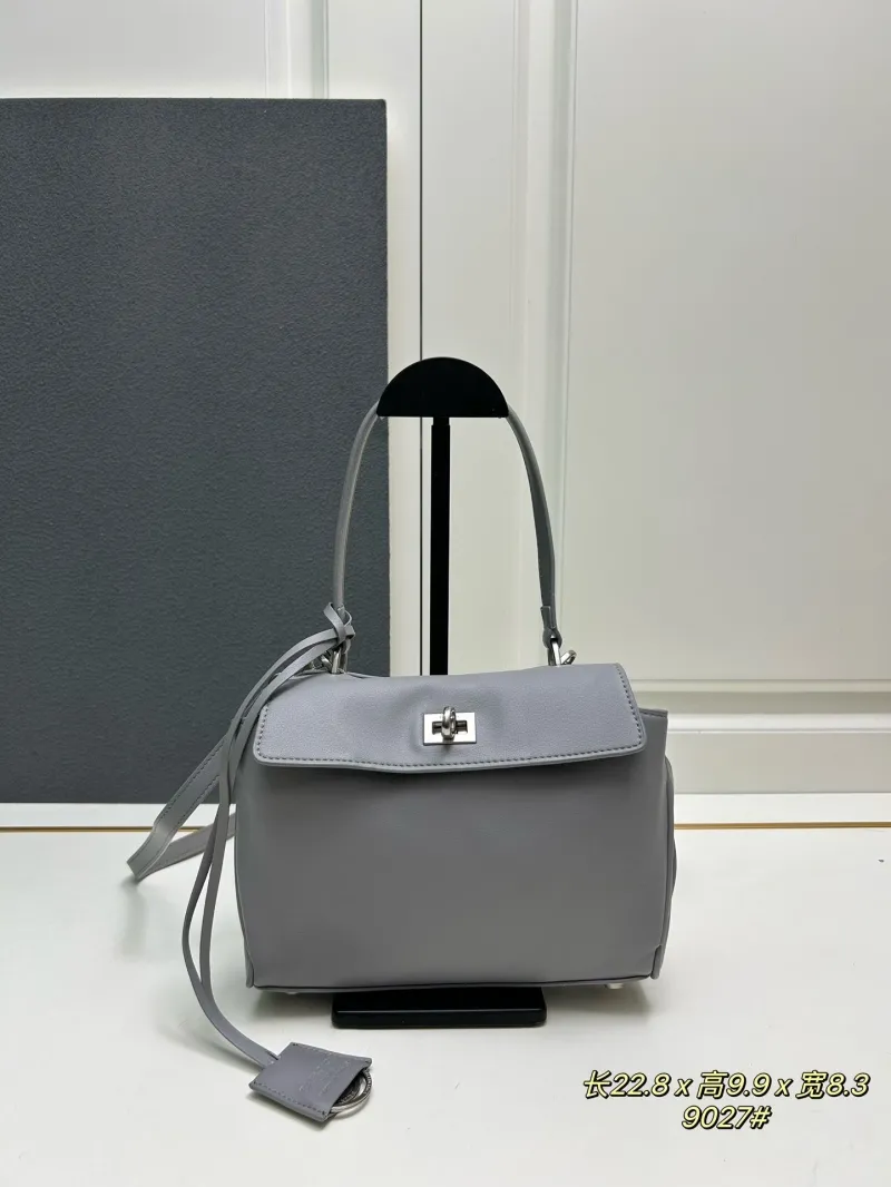 Balenciaga Gray Top Handle Crossbody Bag 9027