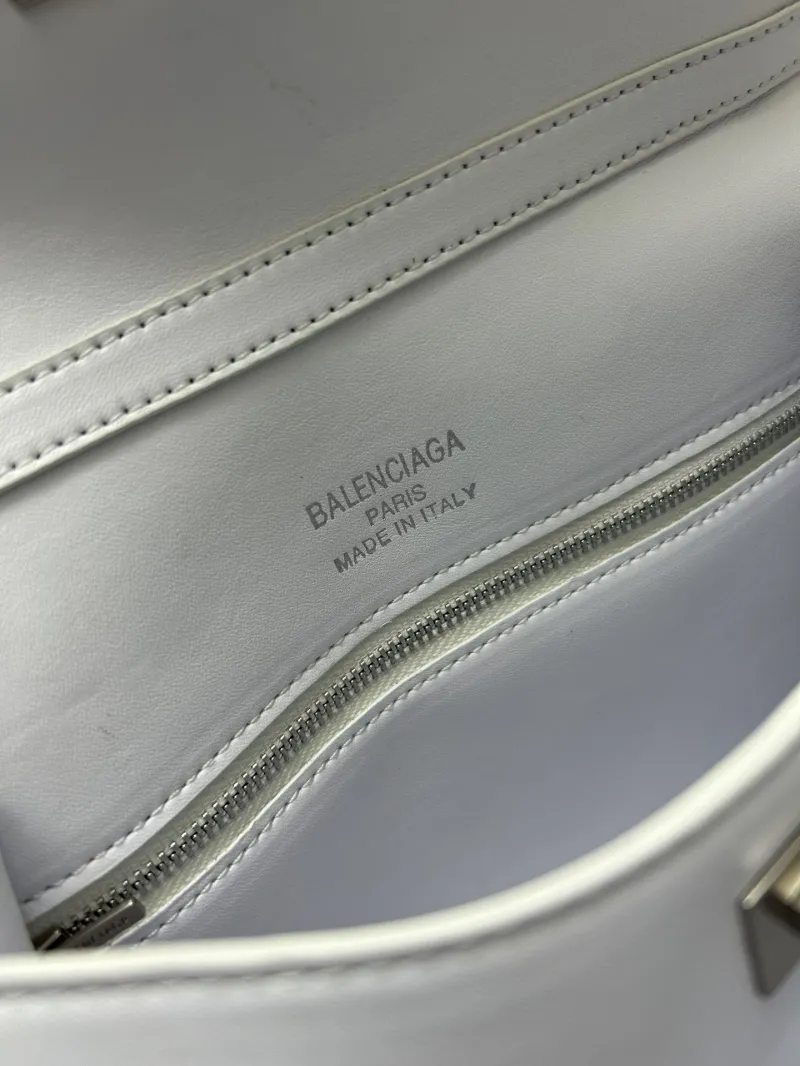 Alternative view of Balenciaga Small White Croc Embossed Top Handle Bag