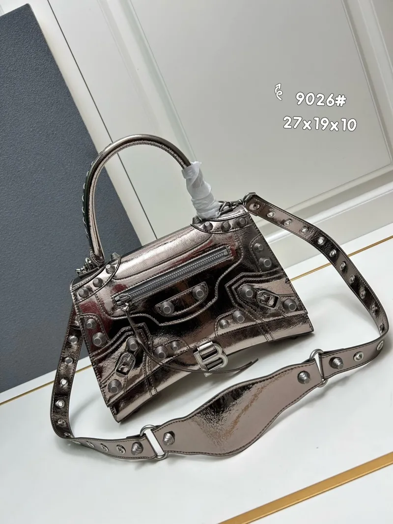 Balenciaga Metallic Top Handle Handbag 9026