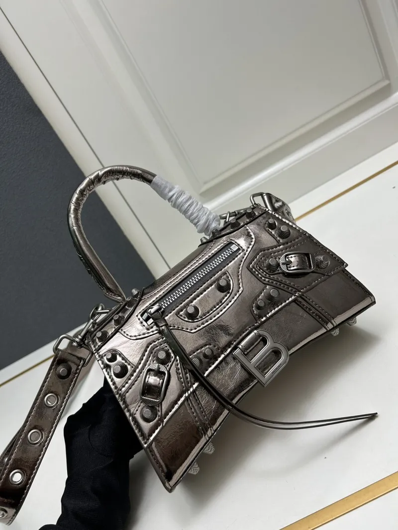 Balenciaga Metallic Top Handle Crossbody Bag 9026 - Image 4