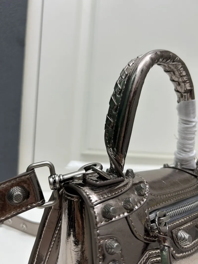 Balenciaga Metallic Top Handle Crossbody Bag 9026 - Image 6