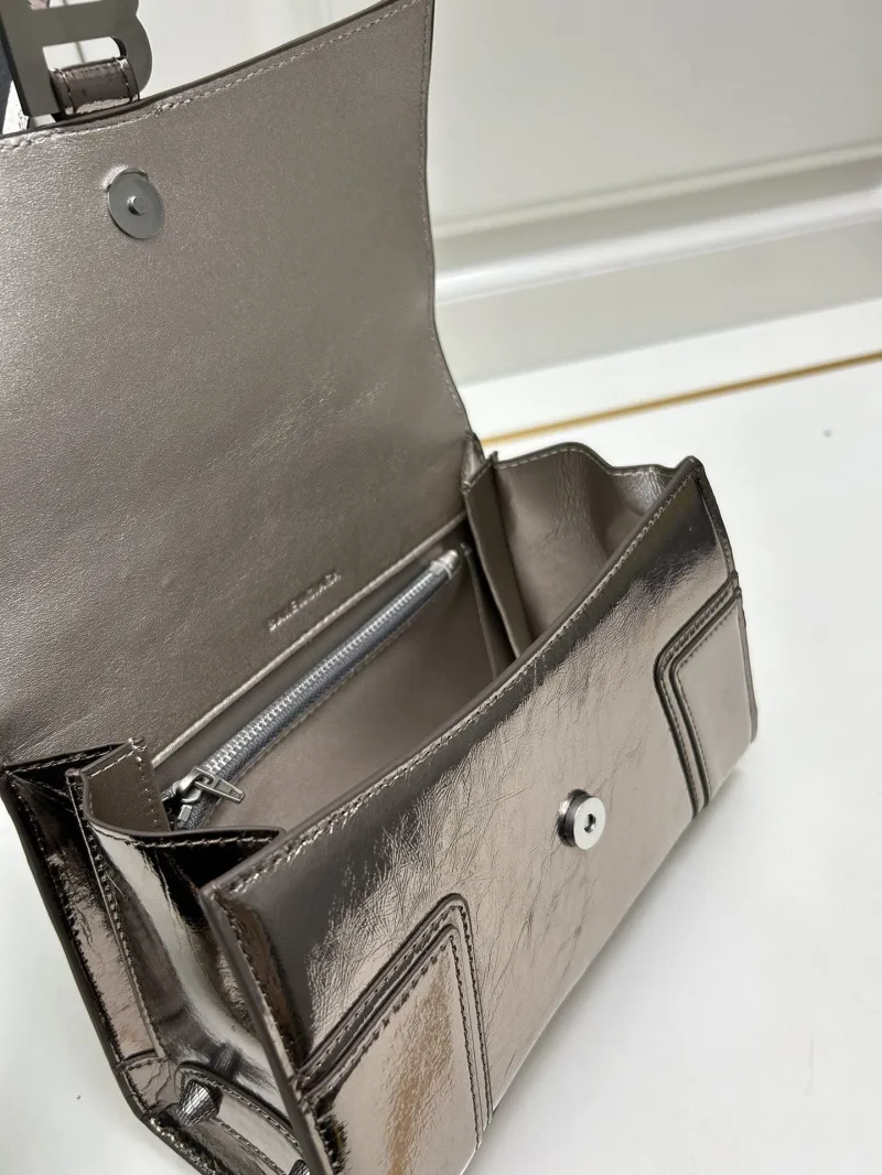 Balenciaga Metallic Top Handle Crossbody Bag 9026 - Image 8