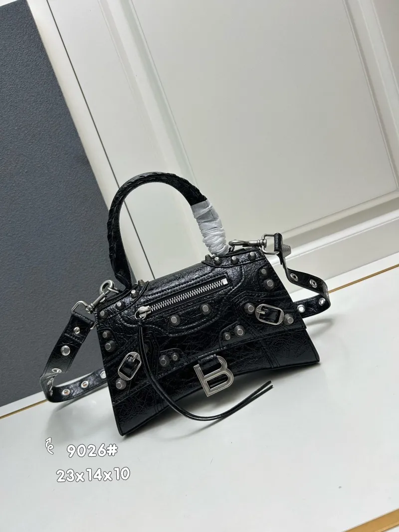 Balenciaga Black Top Handle Shoulder Bag 9026