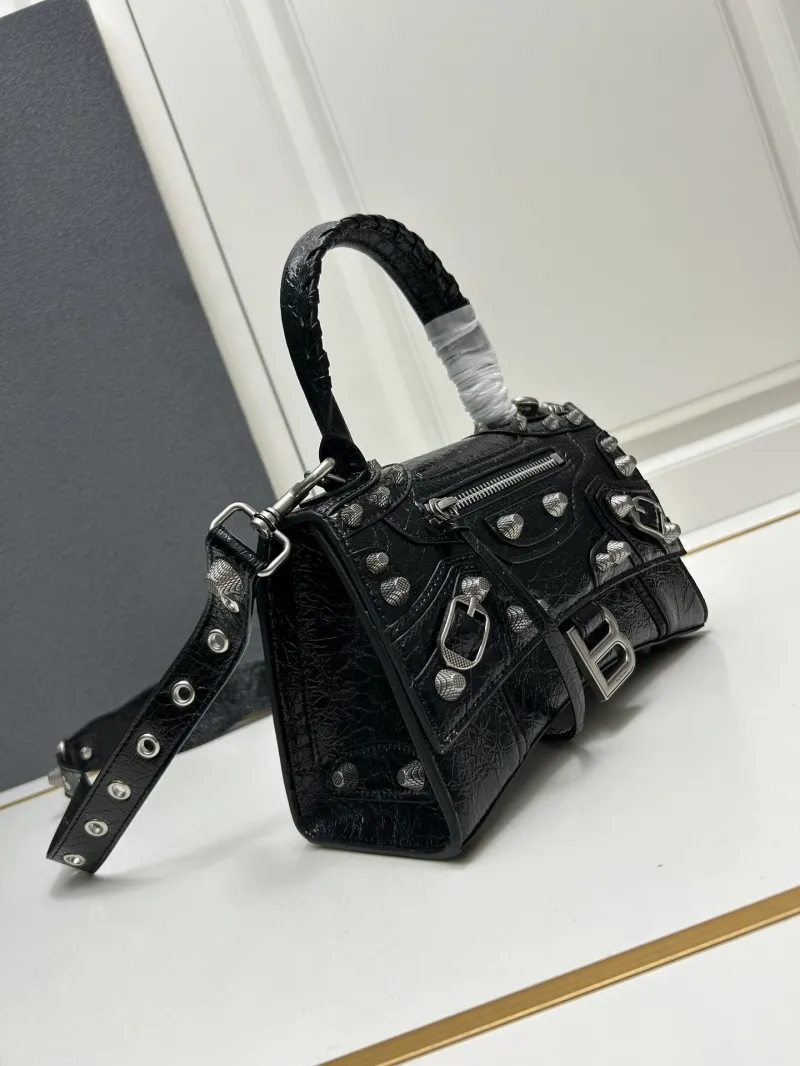 Balenciaga Black Top Handle Shoulder Bag 9026 - Image 3